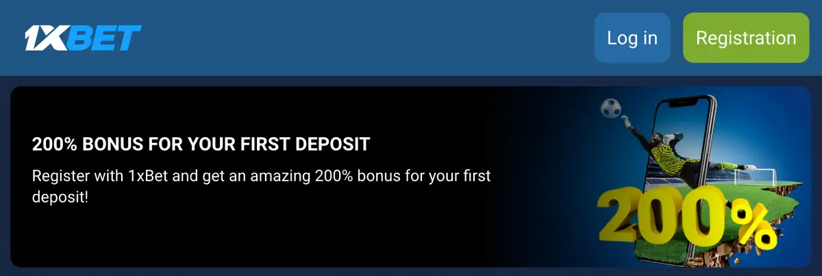 Welcome bonus on 1xBet Kenya betting site