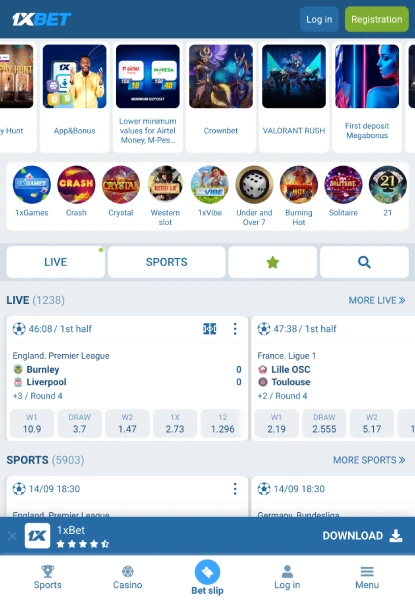 Play with cryptocurrency at 1xBet Kenya