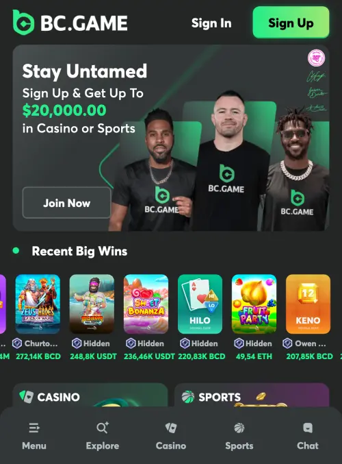 BC.GAME Kenya betting site