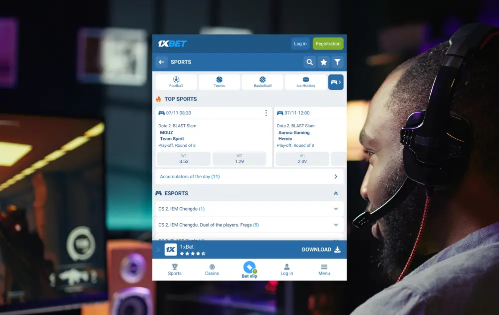 Esports betting at 1xBet Kenya